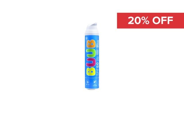 20% Off BUUB Organic Kids Sunscreen SPF50 Cover Image